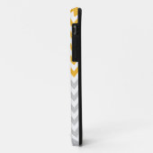 黄モダングレーモノグラムのシブロン Case-Mate iPhoneケース (裏面/左)