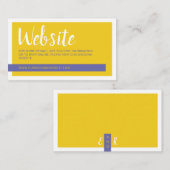 黄モダンコンテンポラリー紫の結婚ウェブサイト エンクロージャーカード (正面/裏面)