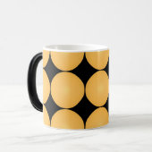 黄モダンスタイリッシュ水玉模様 モーフィングマグカップ (正面左)