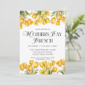 黄モダンチューリップフローラマザーズ・デイブランチ 招待状 (スタンド正面)