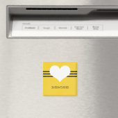 黄モダンハート磁石 マグネット (インサイチュ (食洗機))