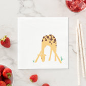 黄モダンミニマルキリン赤ちゃんシャワー誕生日 スタンダードランチョンナプキン (インサイチュ)