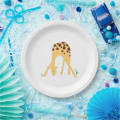 黄モダンミニマルキリン赤ちゃんシャワー誕生日 ペーパープレート (パーティー)