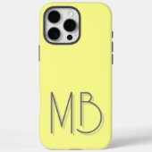 黄モダンモノグラムイニシャルコンテンポラリー Case-Mate iPhoneケース (裏面)