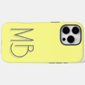 黄モダンモノグラムイニシャルコンテンポラリー Case-Mate iPhoneケース (裏面 (横))