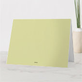 黄モダンレモンと緑の葉の結婚写真 サンキューカード (裏面)