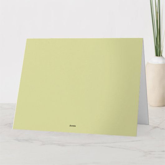 黄モダンレモンと緑の葉の結婚写真 サンキューカード (裏面)