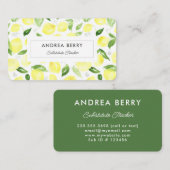 黄モダンレモン 名刺 (正面/裏面)