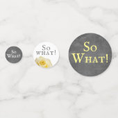 黄モダンローズシャルボード50th誕生日フローラ コンフェッティ (正面)