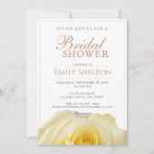 黄モダンローズフローラブライダルシャワー 招待状 (正面)