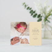 黄モダン数々の写真誕生発表 ポストカード (スタンド正面)