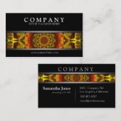 黄モダン曼荼羅 名刺 (正面/裏面)