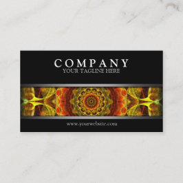 黄モダン曼荼羅 名刺