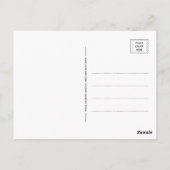 黄モダン橙色抽象芸術絵を描モノグラム ポストカード (裏面)