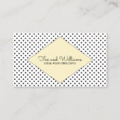 黄モダン水玉模様名刺 名刺 (正面)