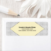 黄モダン水玉模様結婚ズ ラベル (インサイチュ)