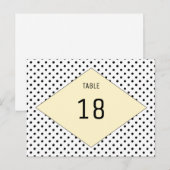 黄モダン水玉模様表番号はがき ポストカード (正面/裏面)