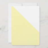 黄モダン白金ゴールドバプテスマベビー 招待状 (裏面)