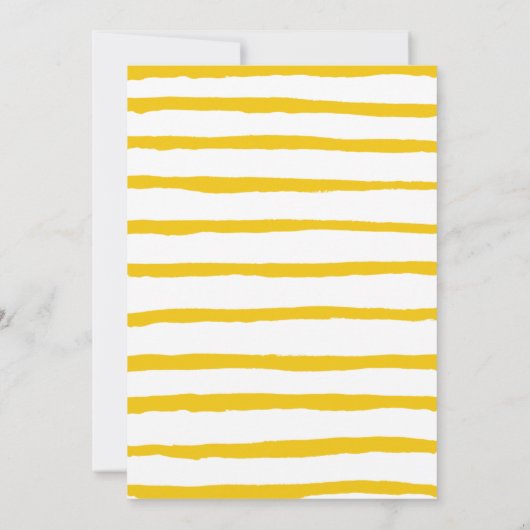 黄モダン筆スクリプト写真卒業 案内状 (裏面)