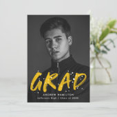 黄モダン絵を描（ばちゃばちゃ）跳ねる 案内状 (スタンド正面)