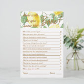 黄モダン緑レモンブライダルシャワーゲーム (スタンド正面)