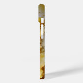 黄モダン緑大理石モノグラムパーソナライズされた Case-Mate iPhoneケース (裏面 / 左)