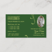 黄モダン緑(モノグラ華美ムと写真) 名刺 (裏面)