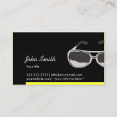 黄モダン縁ど色サングラスダーク名刺 名刺 (正面)