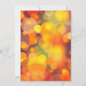 黄モダン色とオレンジ色の《写真》ぼけ味結婚式招待状 招待状 (裏面)