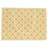 黄モダン色と白のジオメトモノグラムのリ名 ラージペーパーバッグ (裏面)