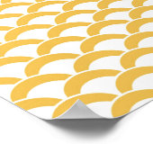 黄モダン色と白のホタテ ポスター (角)