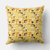 黄モダン色と黒の抽象芸術スタイル クッション (裏面)