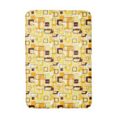 黄モダン色と黒の抽象芸術スタイル バスマット (正面縦)