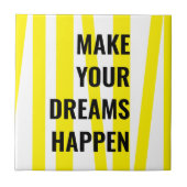 黄モダン色のストライプと夢の実現 タイル (正面)