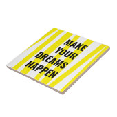 黄モダン色のストライプと夢の実現 タイル (側面)