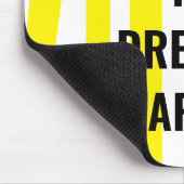 黄モダン色のストライプと夢の実現 マウスパッド (コーナー)