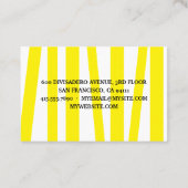黄モダン色のストライプと夢の実現 名刺 (裏面)