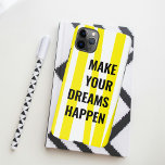 黄モダン色のストライプと夢の実現 iPhone 11Pro MAXケース<br><div class="desc">黄モダン色のストライプと夢の実現</div>