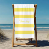 黄モダン色のストライプパターン名 ビーチタオル