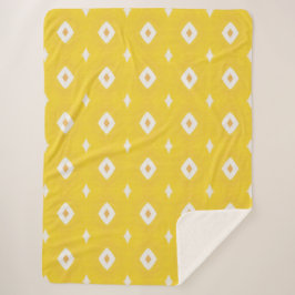 黄モダン色の幾何学的パターン シェルパブランケット