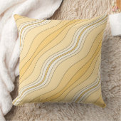黄モダン色の線のパターン クッション (ブランケット)