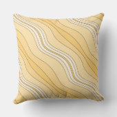 黄モダン色の線のパターン クッション (裏面)