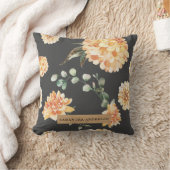 黄モダン色の花とクラフトパーソナライズされたギフト クッション (ブランケット)