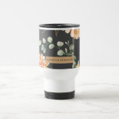 黄モダン色の花とクラフトパーソナライズされたギフト トラベルマグ (中央)