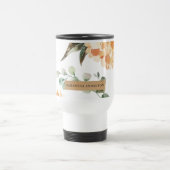 黄モダン色の花とクラフトパーソナライズされたギフト トラベルマグ (中央)