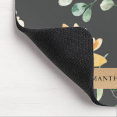 黄モダン色の花とクラフトパーソナライズされたギフト マウスパッド (コーナー)