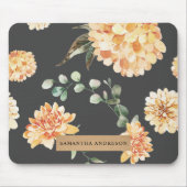 黄モダン色の花とクラフトパーソナライズされたギフト マウスパッド (正面)