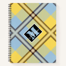 黄モダン色の青い格子状タータンチェックパーソナライズされた名