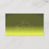 黄モダン色グラデーションシック鏡文字スタイリッシュ 名刺 (正面)