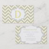 黄モダン色シボロン・モノグラムパーソナライズされた 名刺 (正面/裏面)